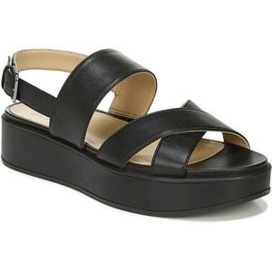 Naturalizer Caryn Black Platform Sandals